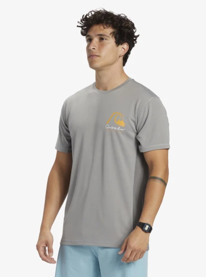 Quiksilver Waterman Bamboo Check 2 UPF 50 Short Sleeve Surf Tee - Image 4