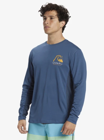 Quiksilver Waterman Bamboo Check 2 UPF 50 Long Sleeve Surf Tee - Image 4