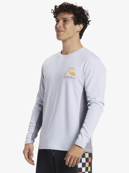 Quiksilver Waterman Bamboo Check 2 UPF 50 Long Sleeve Surf Tee - Image 4