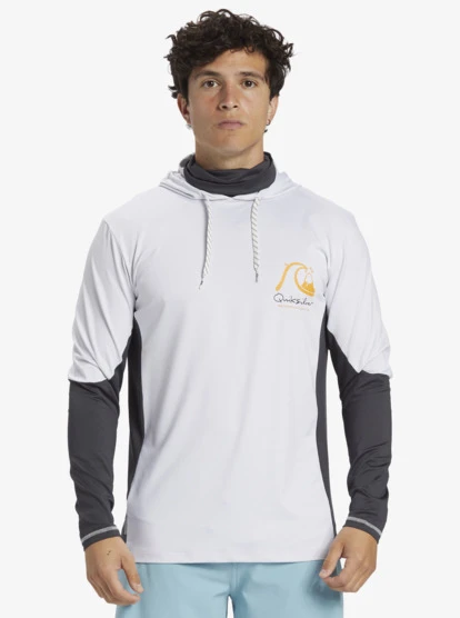 Quiksilver Waterman Angler Hooded UPF 50 Long Sleeve Surf Tee - Image 3