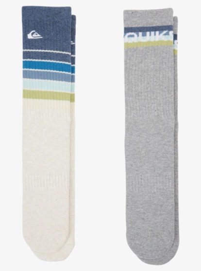 Quiksilver 2 Pack Everyday Swell Crew Socks - Image 4