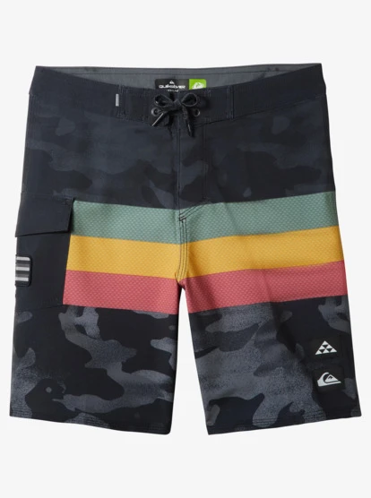 Quiksilver Boy's 8-16 Surfsilk Hawaii Stripe 17" Boardshorts