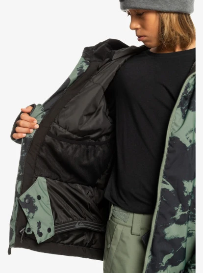 Quiksilver Boy's 8-16 Mission Printed Technical Snow Jacket - Image 6
