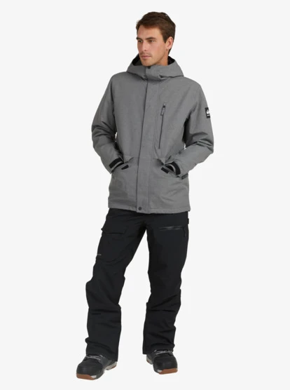 Quiksilver Mission Solid Insulated Grey Snow Jacket - Image 20