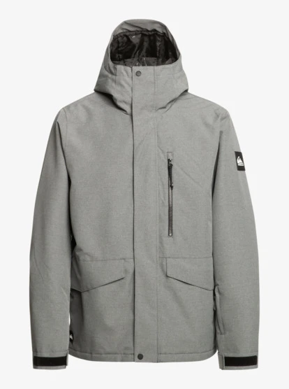 Quiksilver Mission Solid Insulated Grey Snow Jacket - Image 18