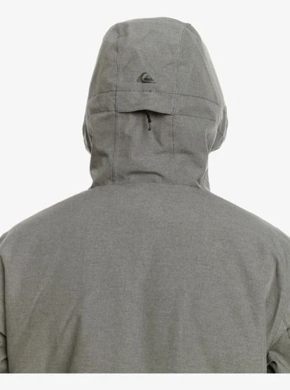 Quiksilver Mission Solid Insulated Grey Snow Jacket - Image 12