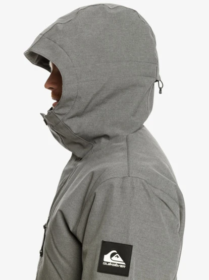 Quiksilver Mission Solid Insulated Grey Snow Jacket - Image 5