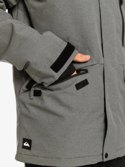Quiksilver Mission Solid Insulated Grey Snow Jacket - Image 7