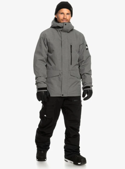 Quiksilver Mission Solid Insulated Grey Snow Jacket - Image 10