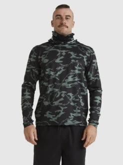 Quiksilver Mikey Hooded Long Sleeve UPF 50 Surf T-Shirt